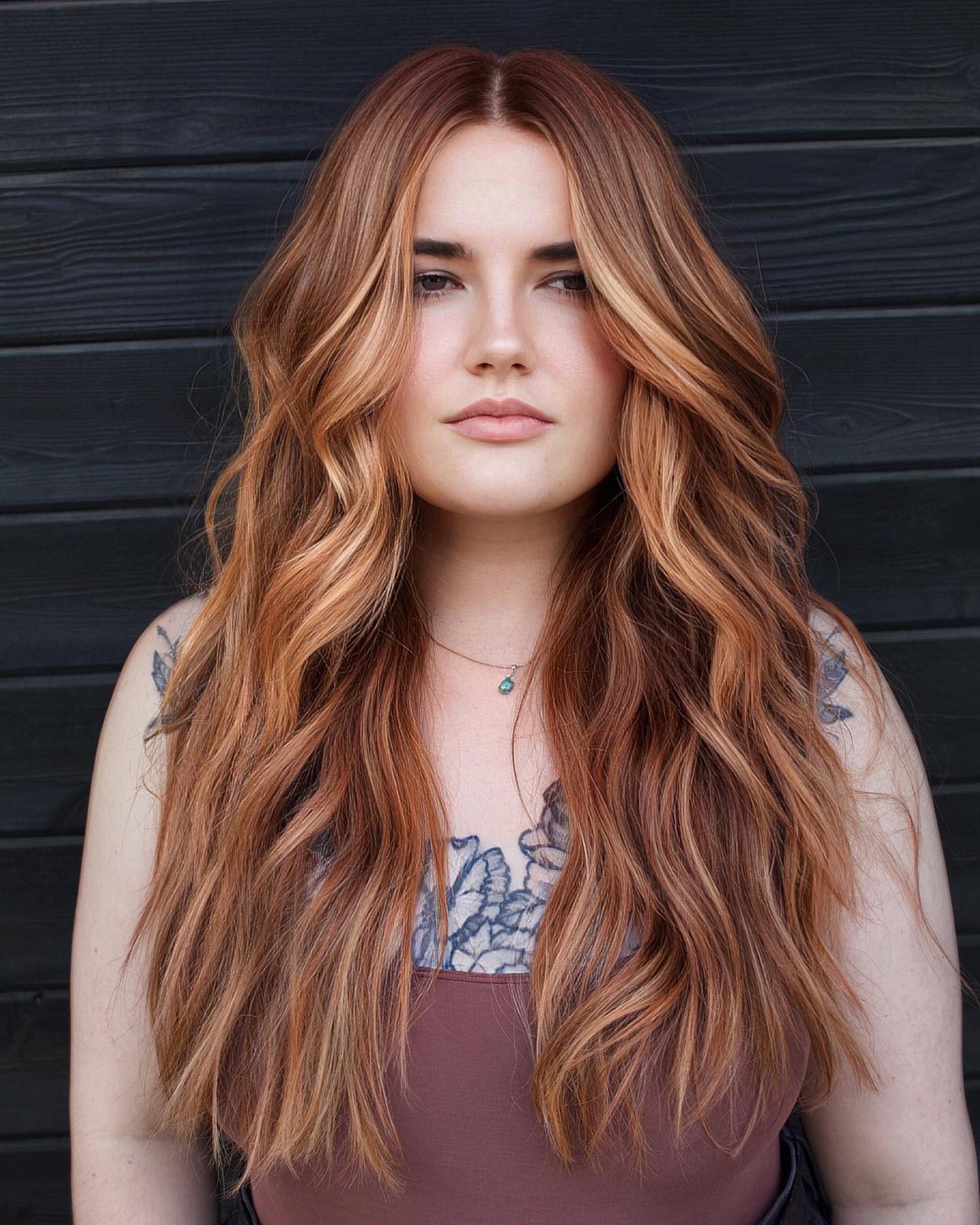 Strawberry Blonde Balayage for Cool Skin Undertones