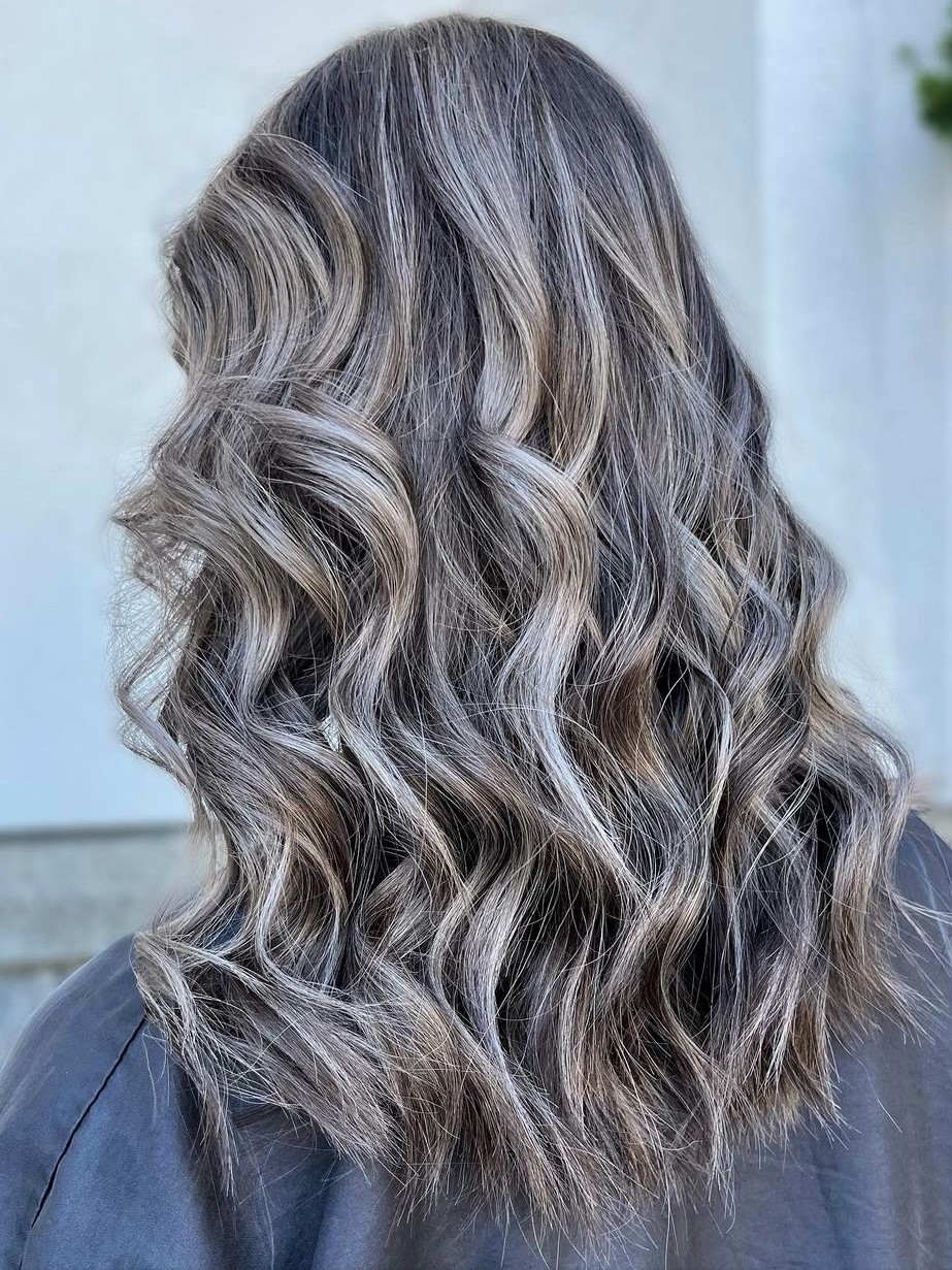 Fantastic Long Hair with Salt-and-Pepper Balayage