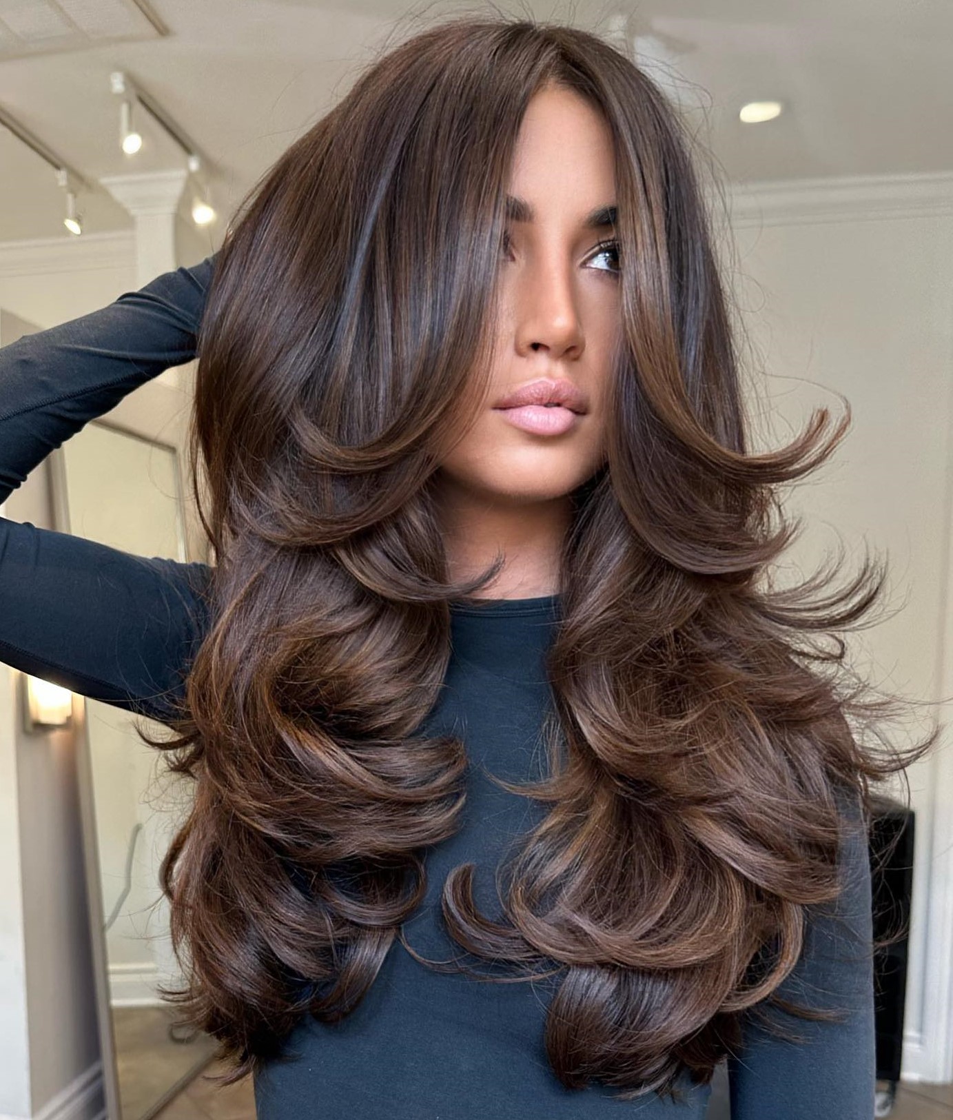 Long Haircut with Step Layers