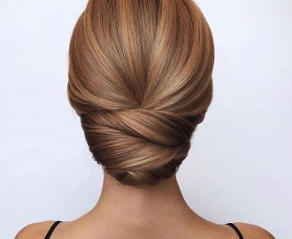 Low Crossed Bun Updo