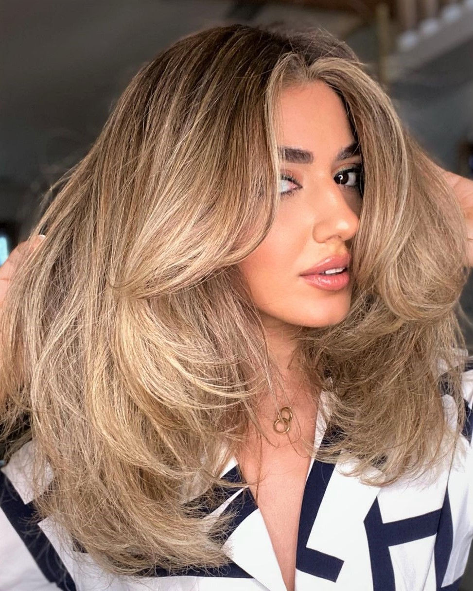 Mid-Length Haircut with Flowy Layers