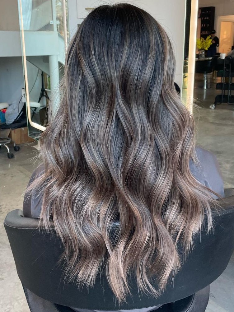 Natural-Looking Mushroom Brown Balayage