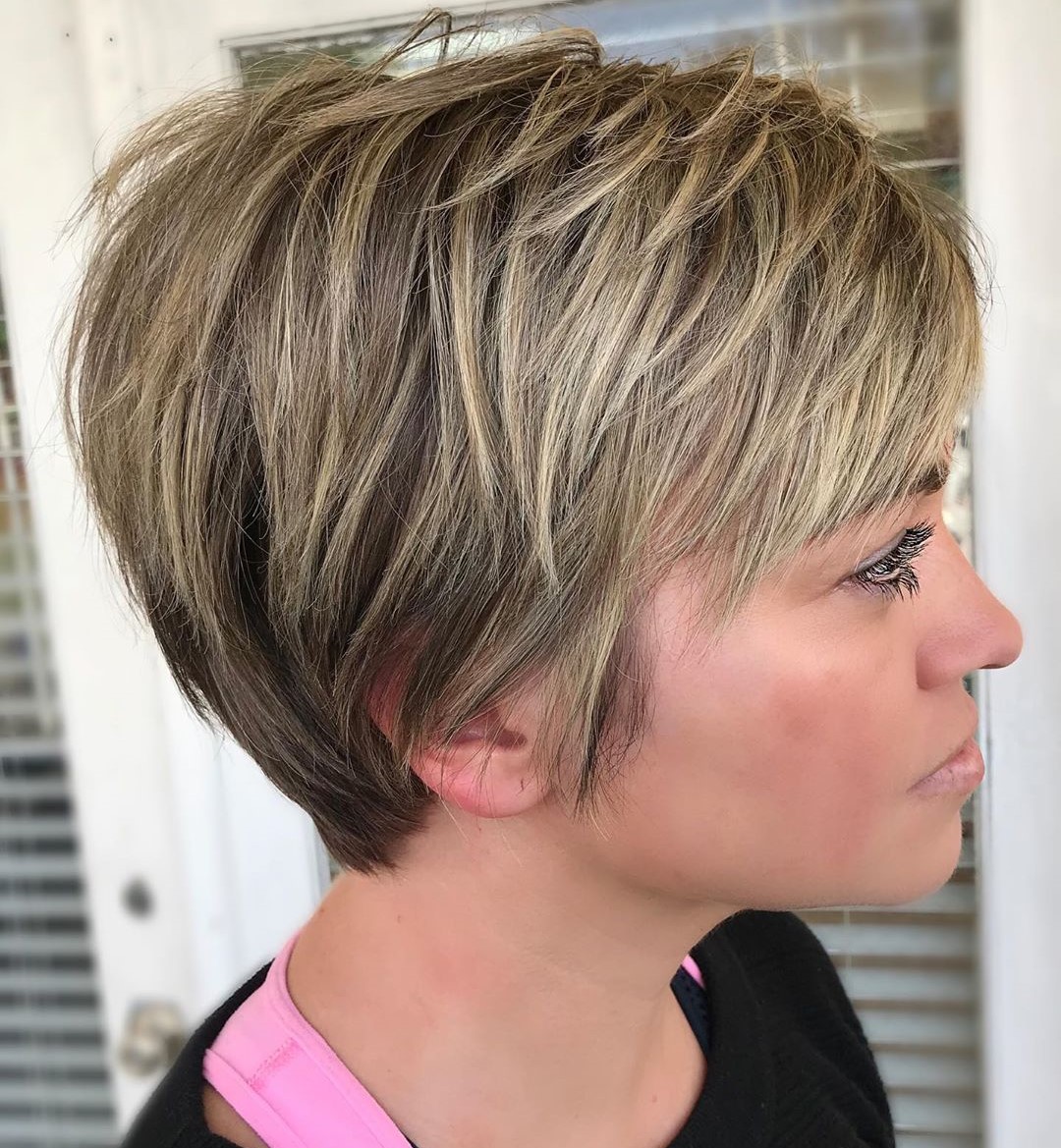 Pixie with Blonde Balayage