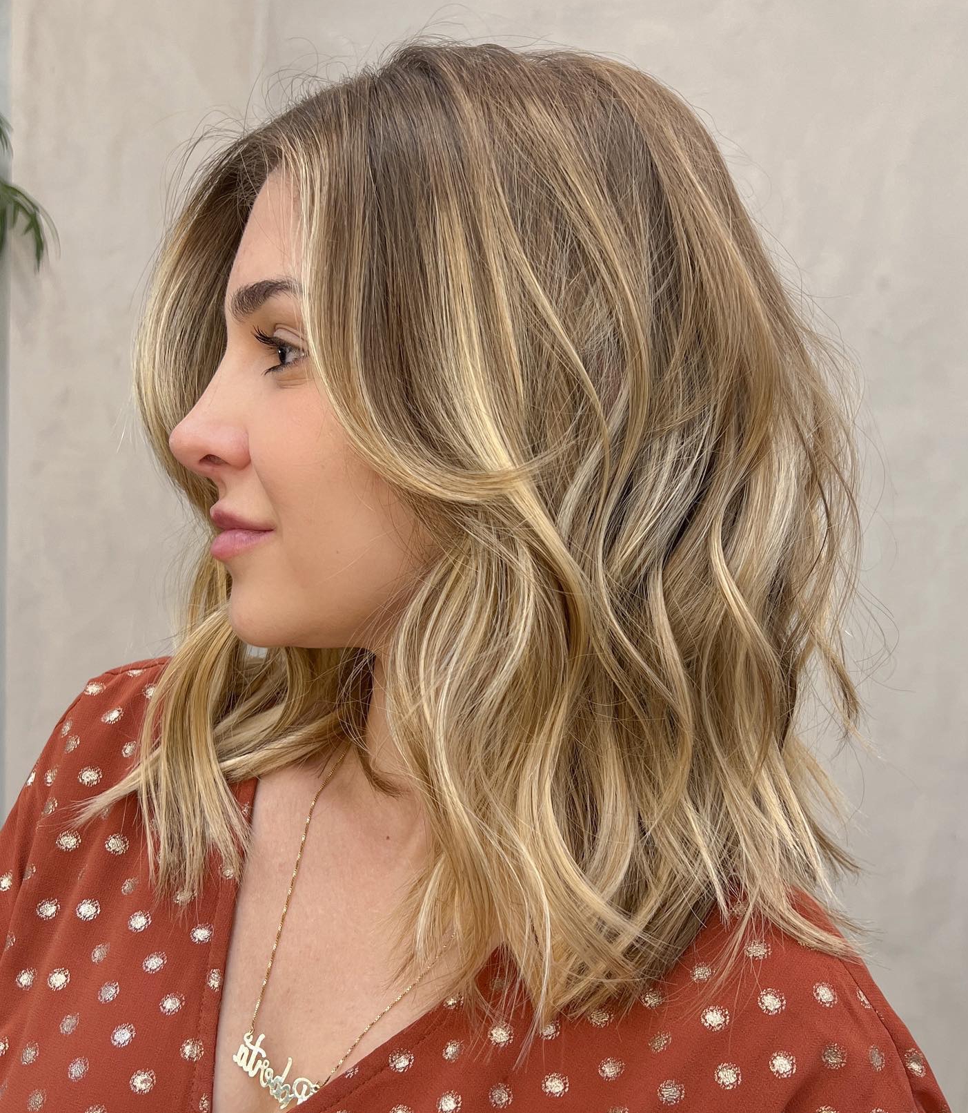 Medium-Length Messy Hairstyle