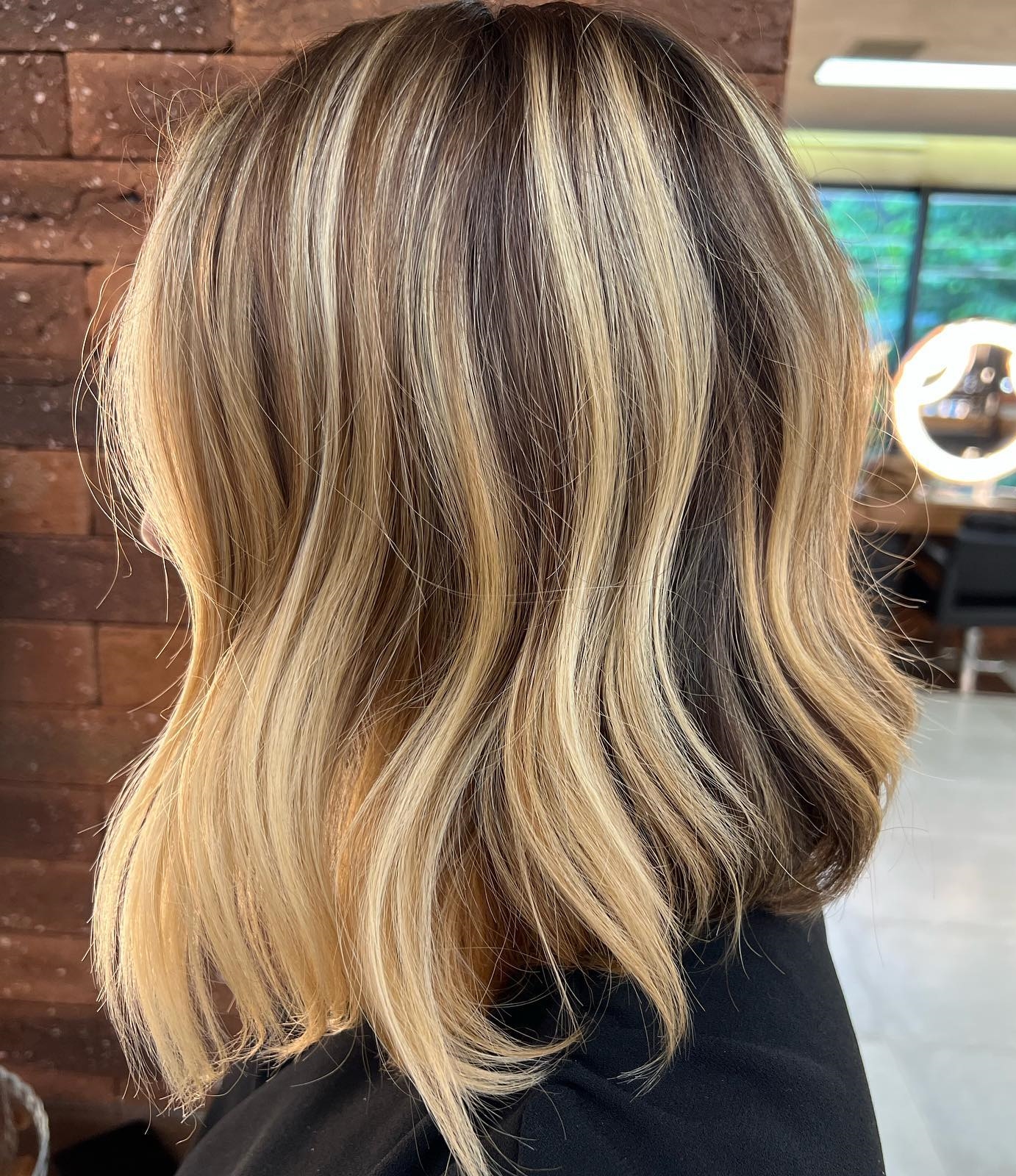 Lob with Chunky Balayage Highlights