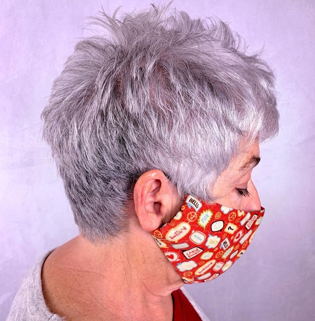 Pixie Hairstyle for Women Over 50 and Overweight