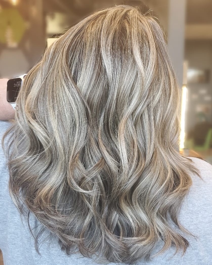 Cool-Tone Blonde Transitioning to Gray