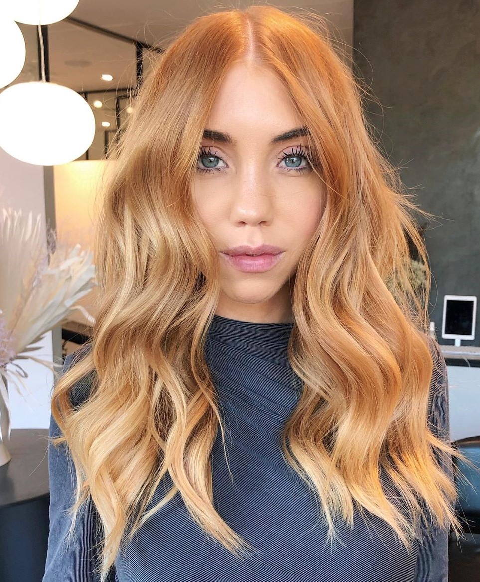 Strawberry Blonde Color for Blue Eyes