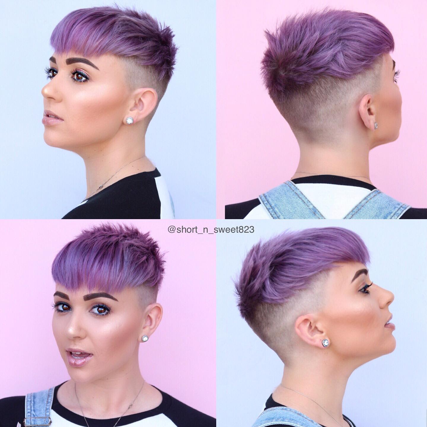 Violet Undercut Bowl Cut