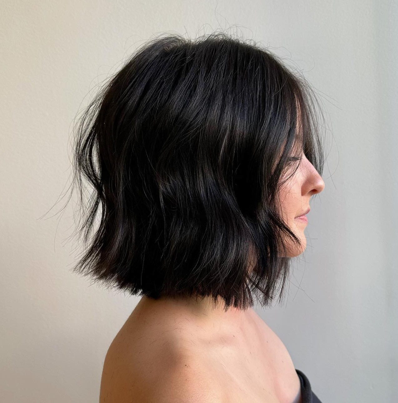 Blunt Bob with Bent Waves