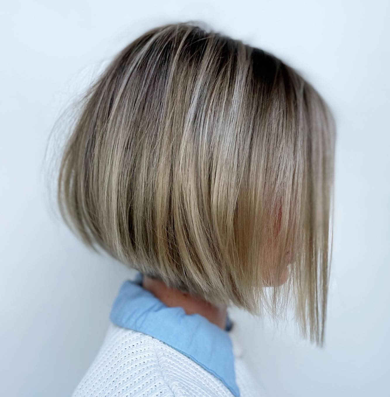 Chin-Length Angled Bob Hairstyle