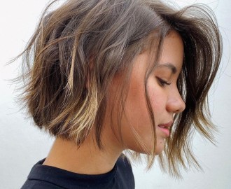 Chin-Length Bob with Shaggy Layers