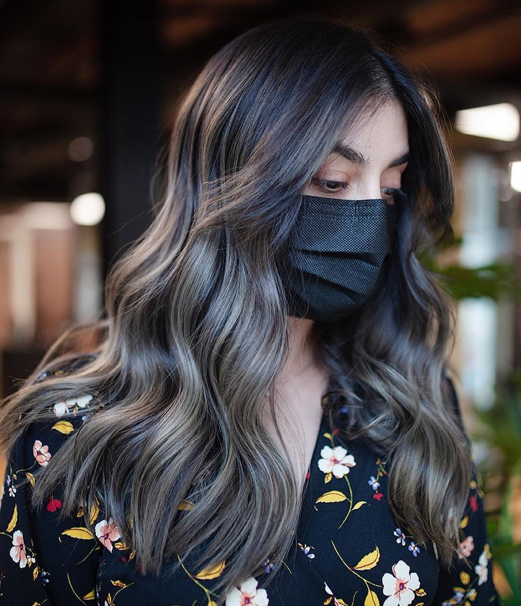 Gray Highlights for Dark Brown Hair