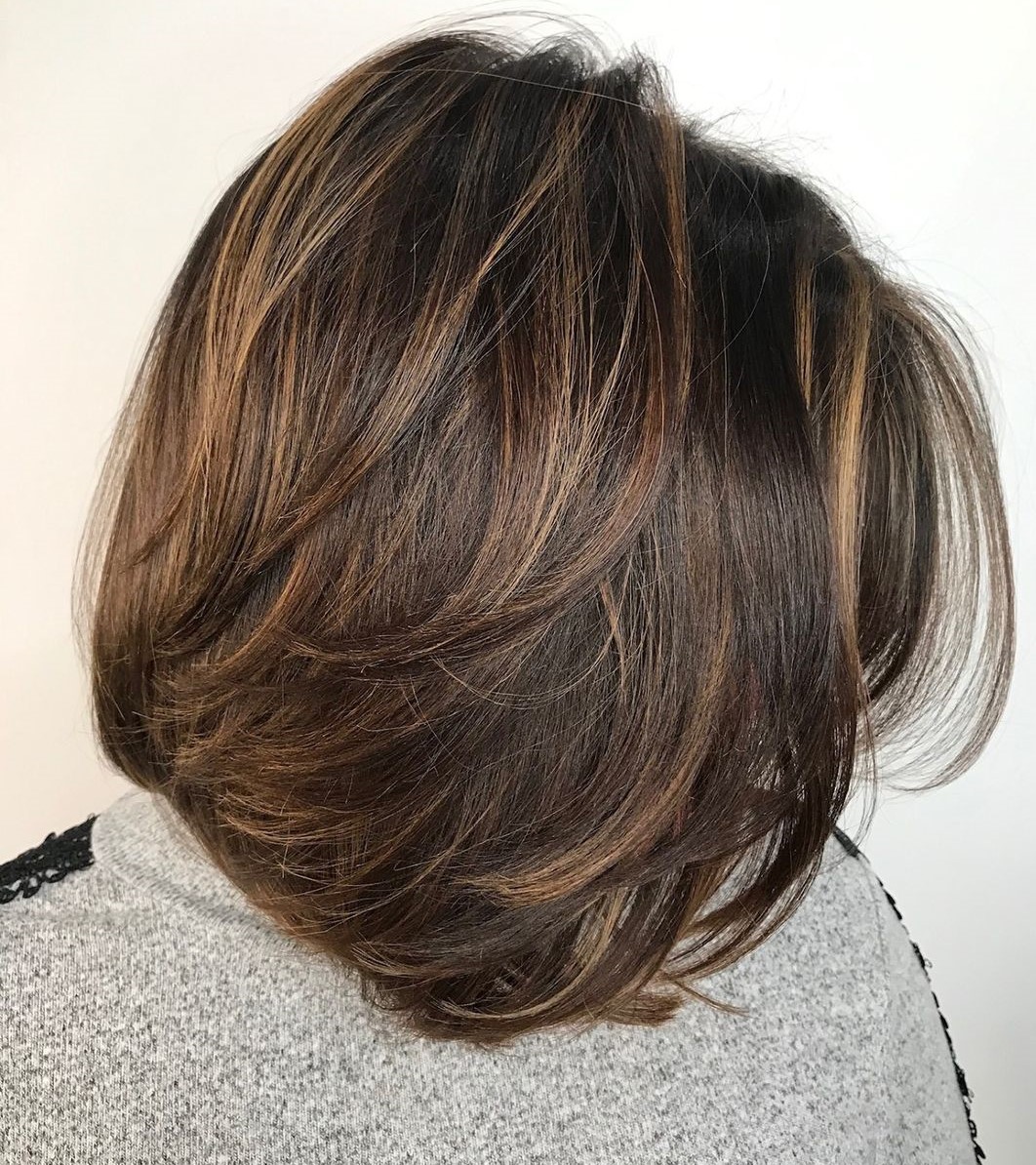 Elegant Mid-Length Layered Bob Cut