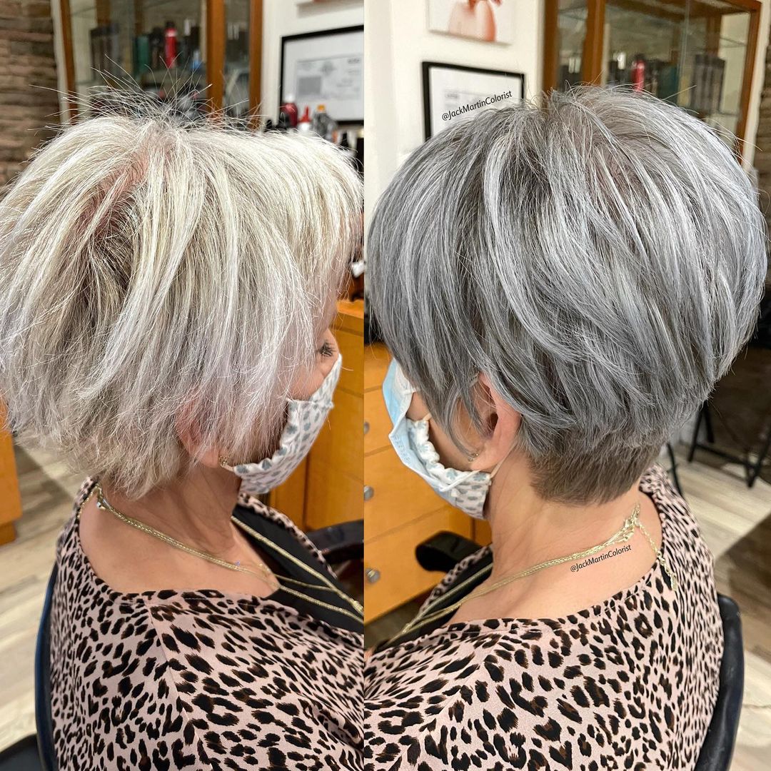 Undercut Short Haircut for Women Over 50