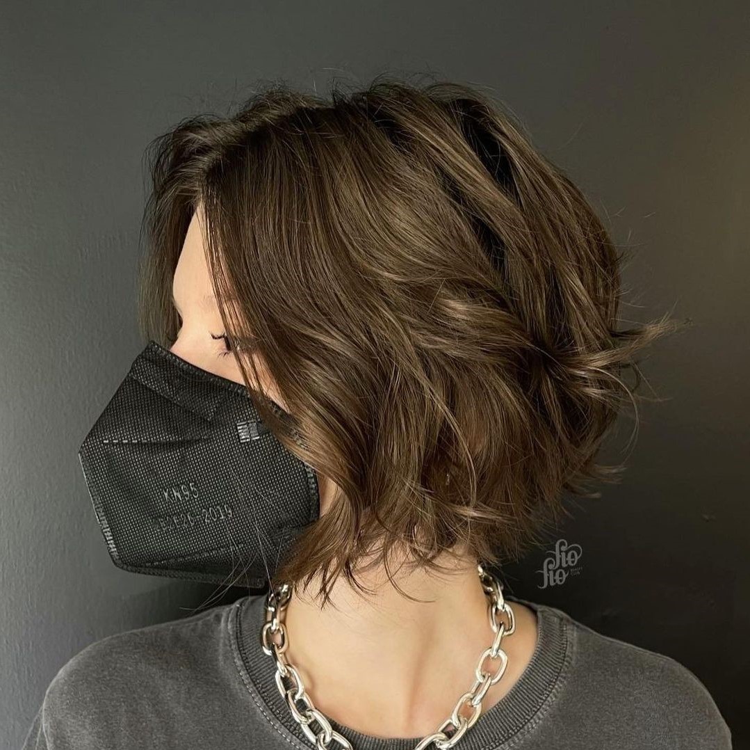 Short Layered Bob for Wavy Hair