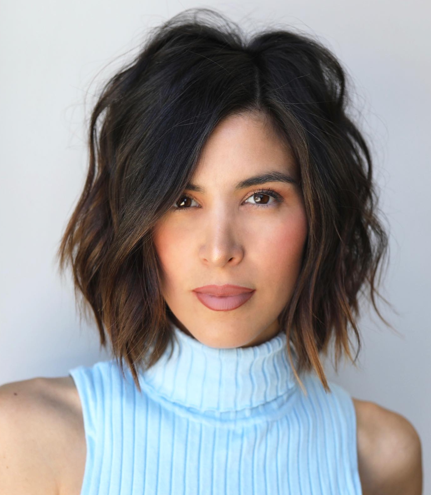 Fluffy Textured Lob Shag