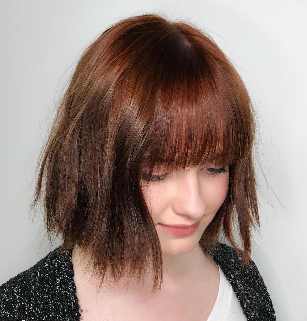 Jagged Bob with Straight Bangs
