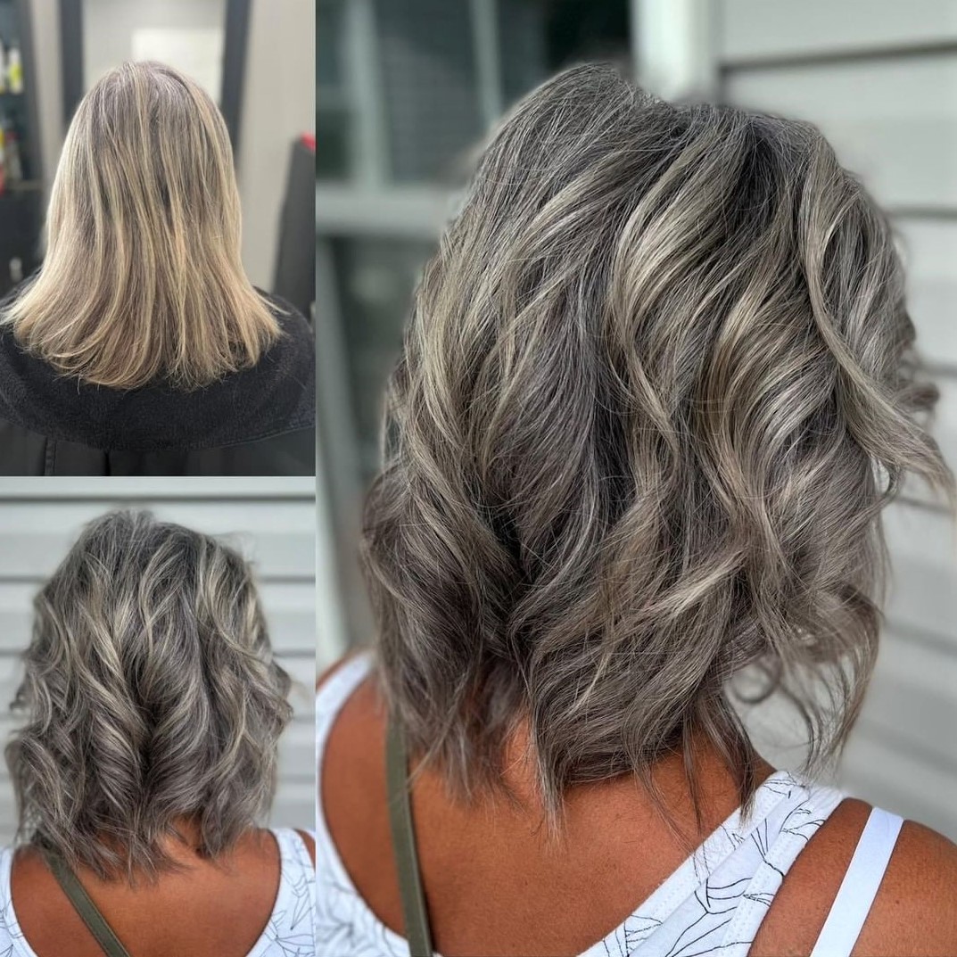 Blonde to Salt-and-Pepper Makeover