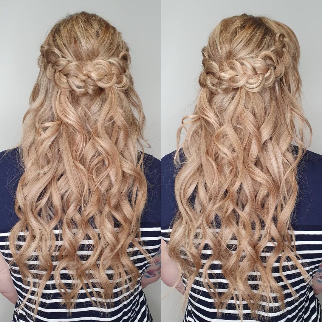 Braided Crown Half Updo
