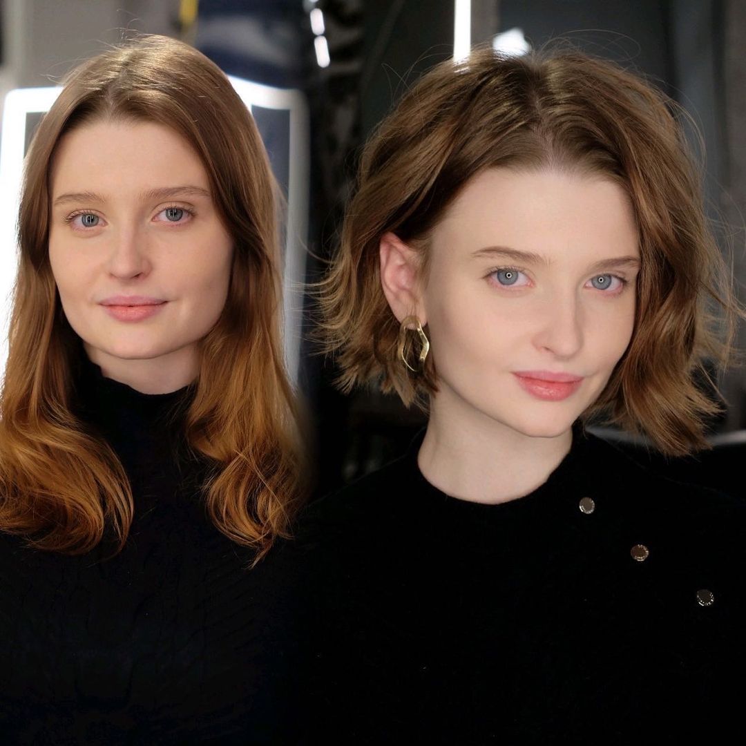 Trendy Shaggy Bob for a Strong Jawline