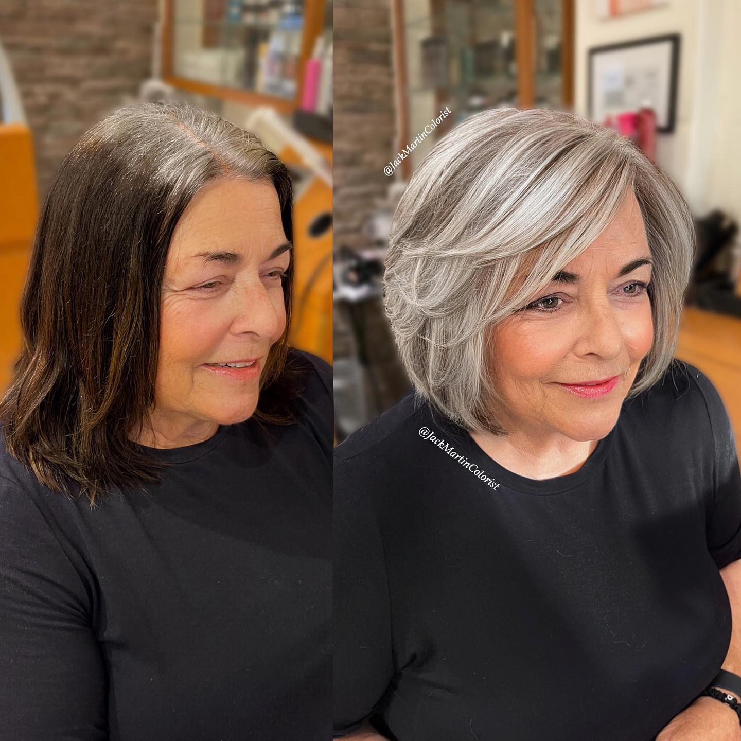 Lob Haircut for Overweight Women Before and After