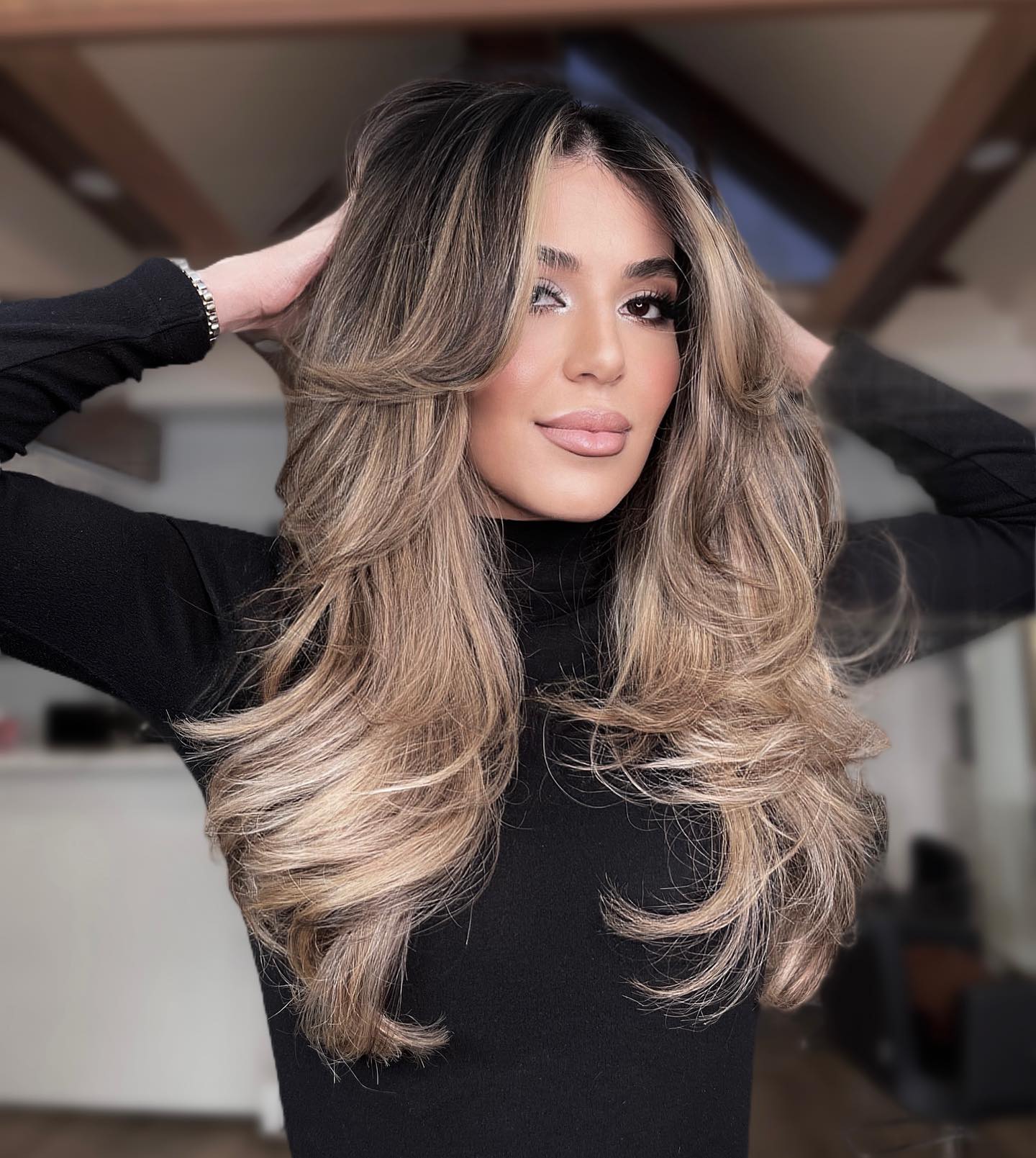 Long Layered Haircut with Blowout
