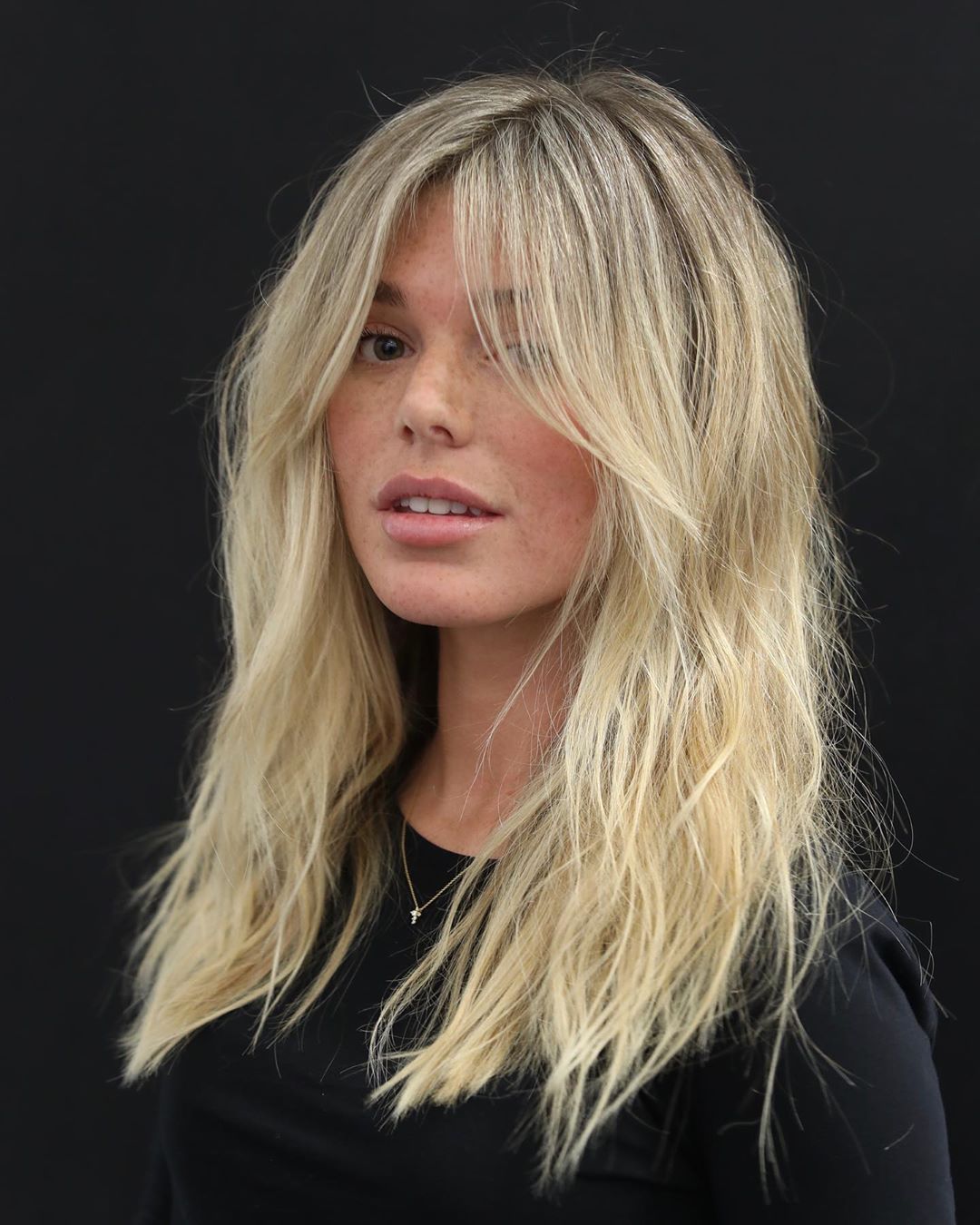 Mid Length Hair with Layered Ends