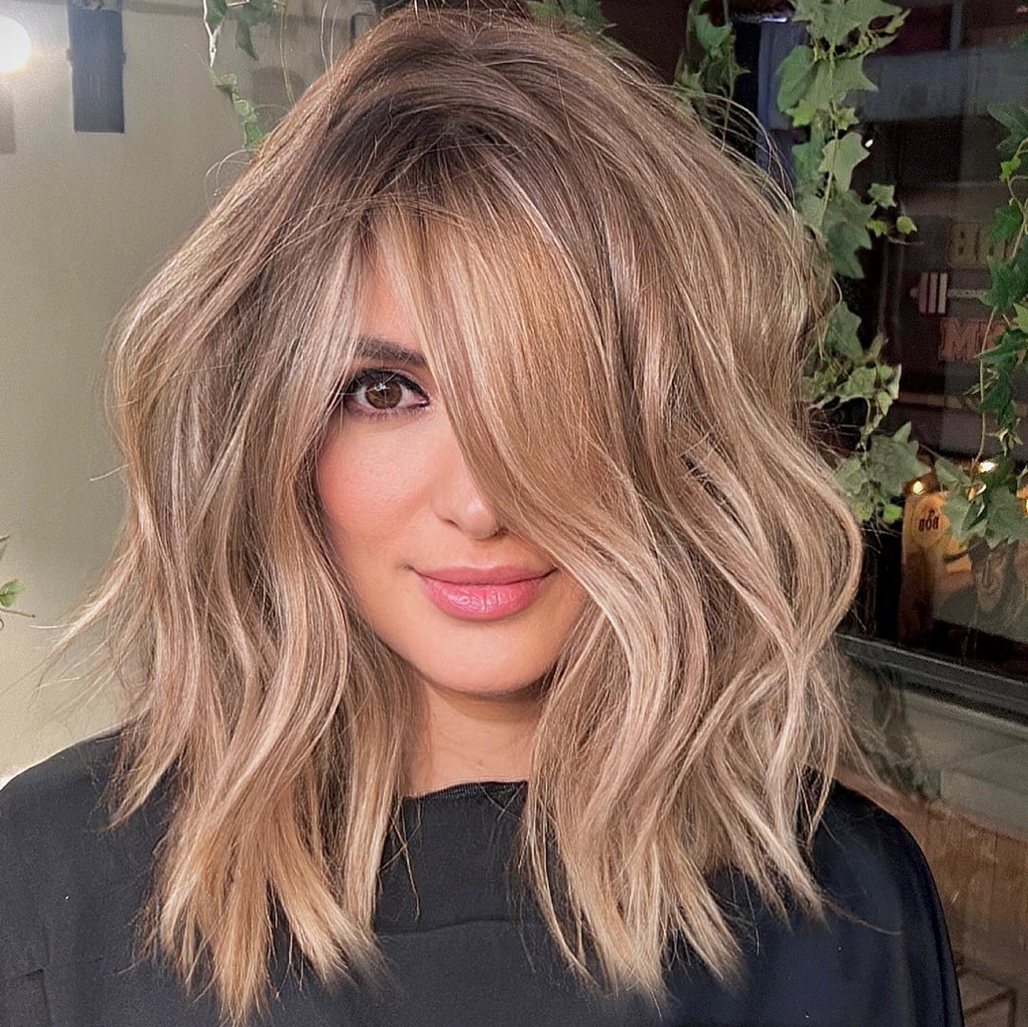 Medium Layered Hair with Choppy Ends