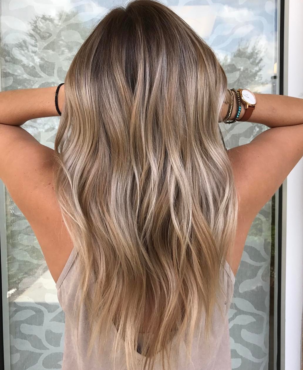 Pearl Blonde Color Melt Hair