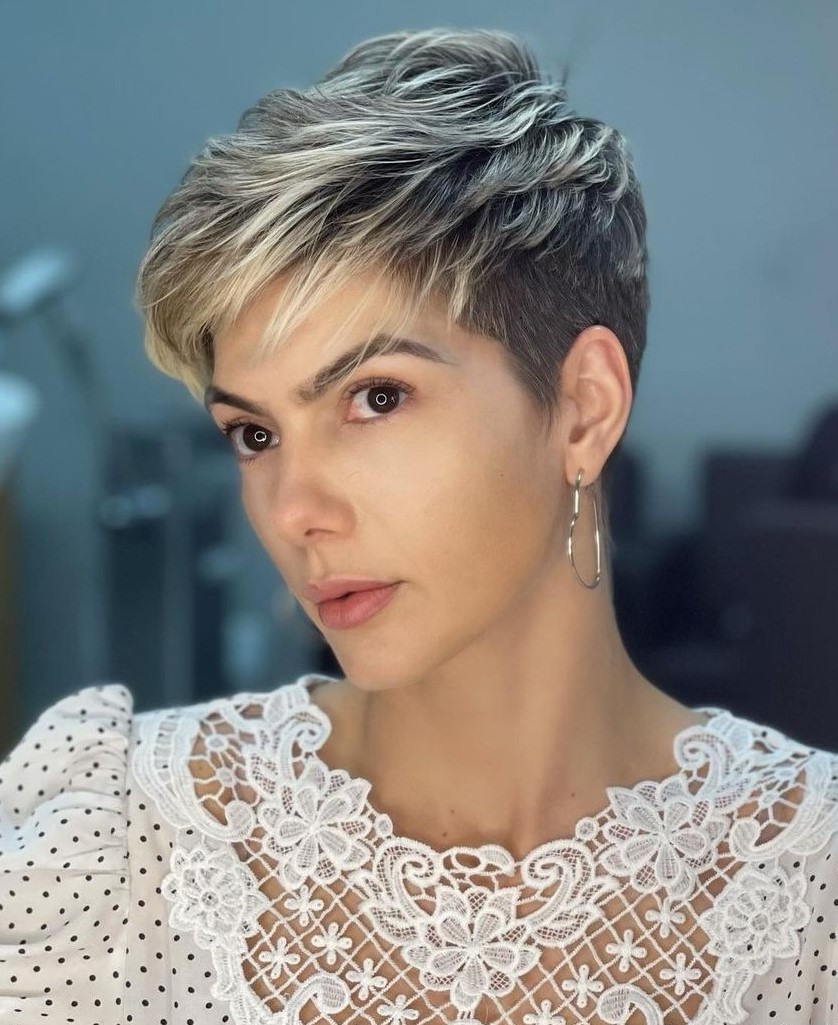 Blonde Undercut Pixie Hairstyle