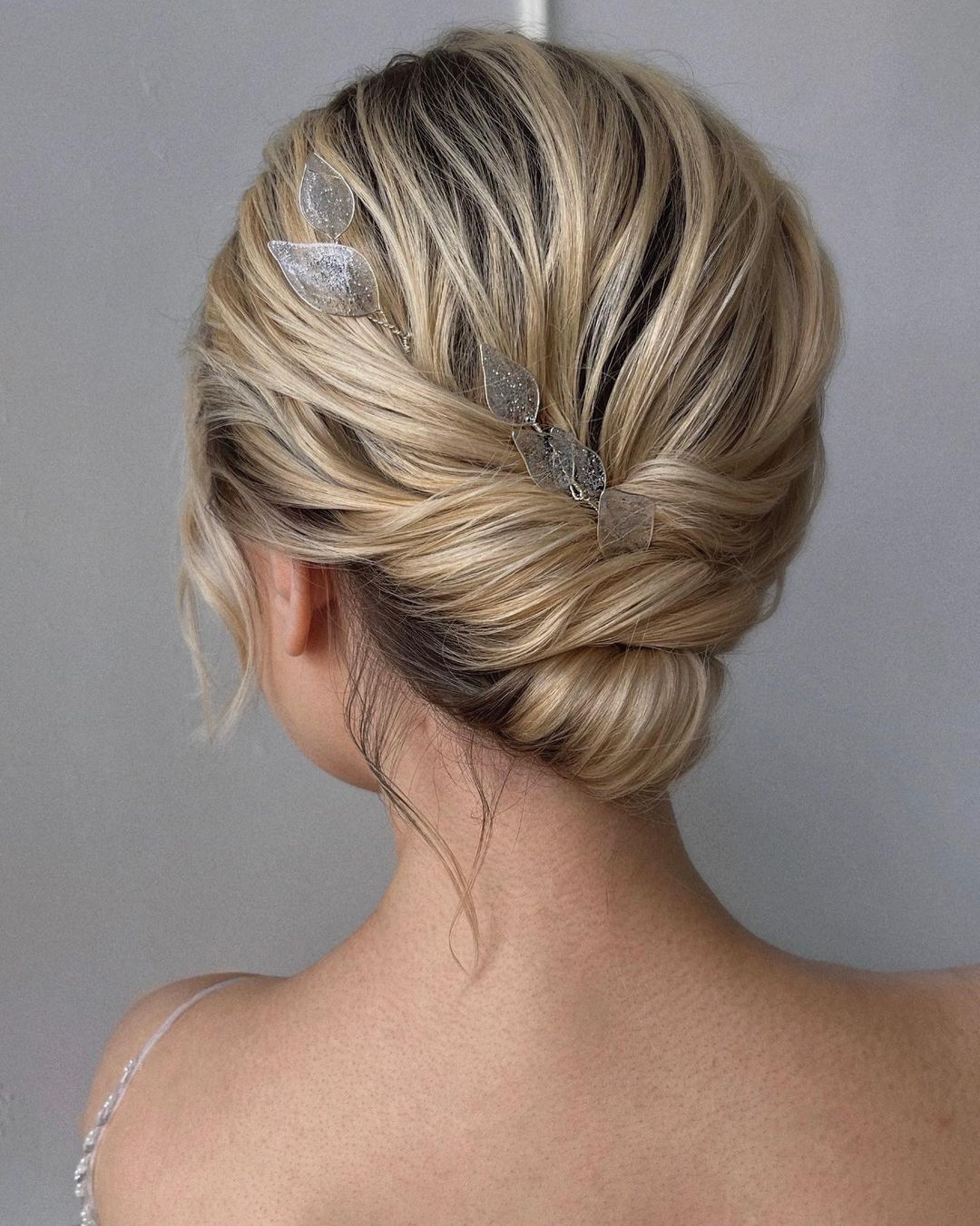 Relaxed Chignon Updo for Wedding