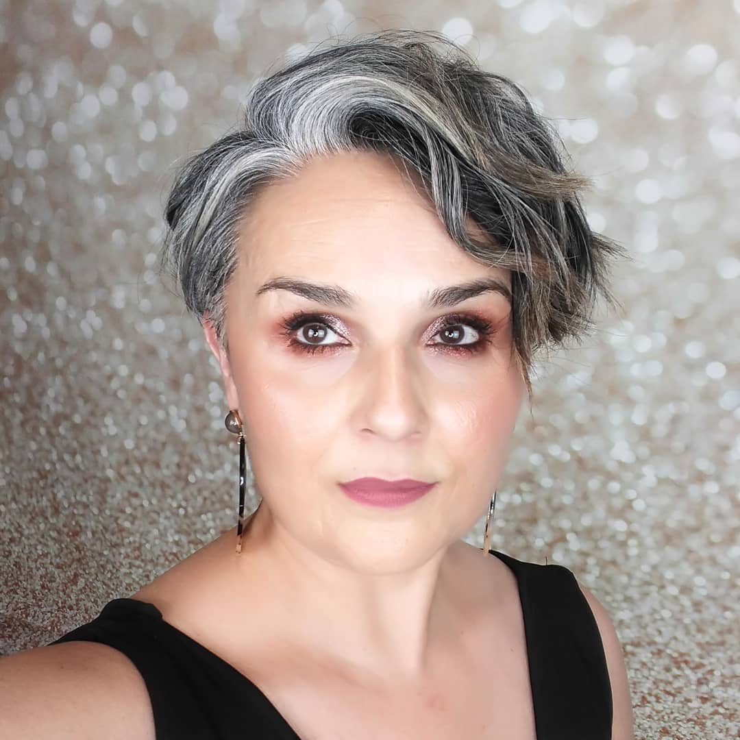 Pixie Hairstyle for Gray Hair