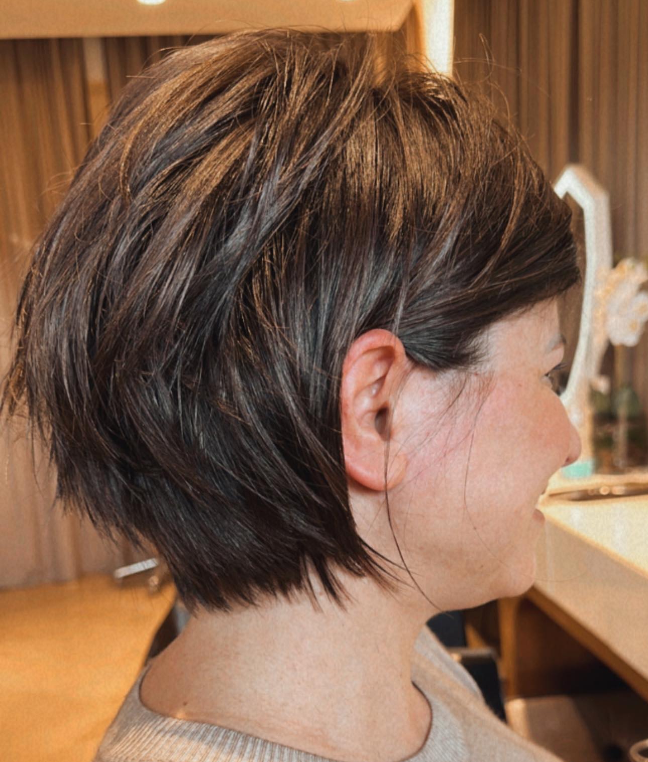 Bixie Cut with Movement for Thick Hair