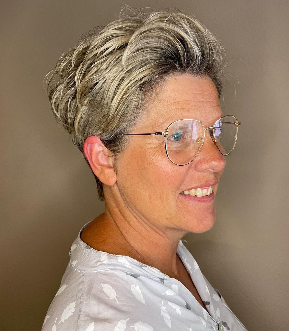 Short Pompadour Pixie Over 50