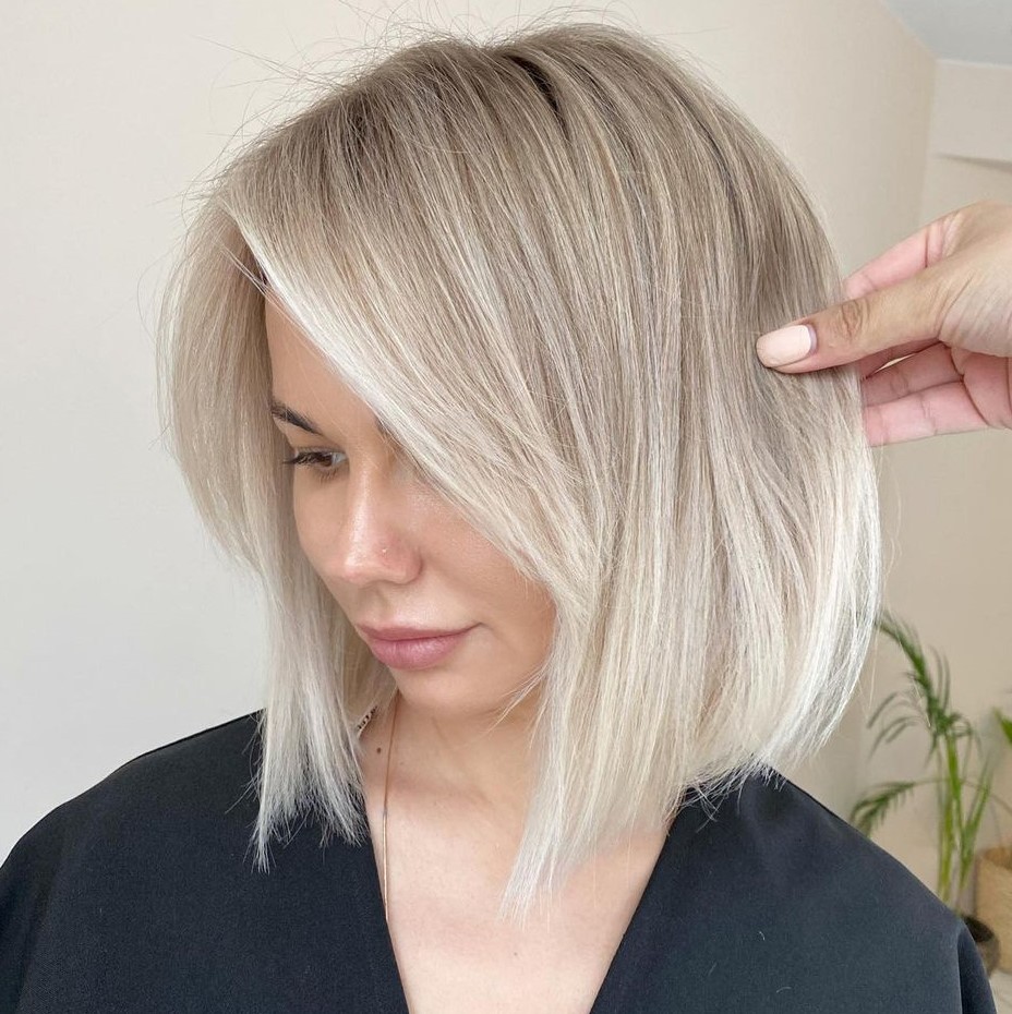 Medium Bob with Bangs for Fine Hair