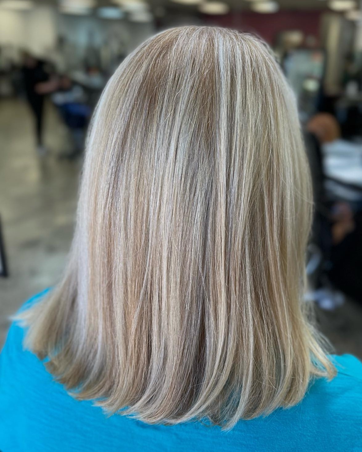 Beige Blonde and Silver Balayage