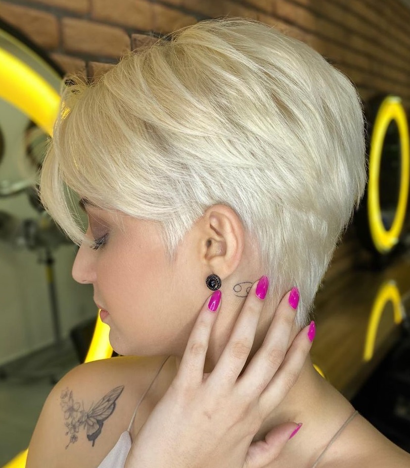 Formal Blonde Pixie Hairstyle