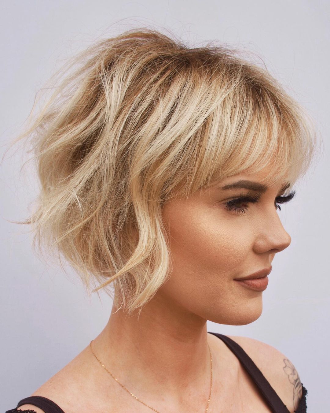 Short Fine Hair with Bangs