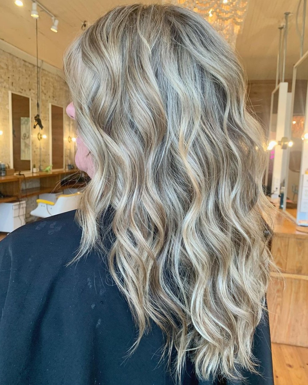 Gray Hair with Blonde Lowlights