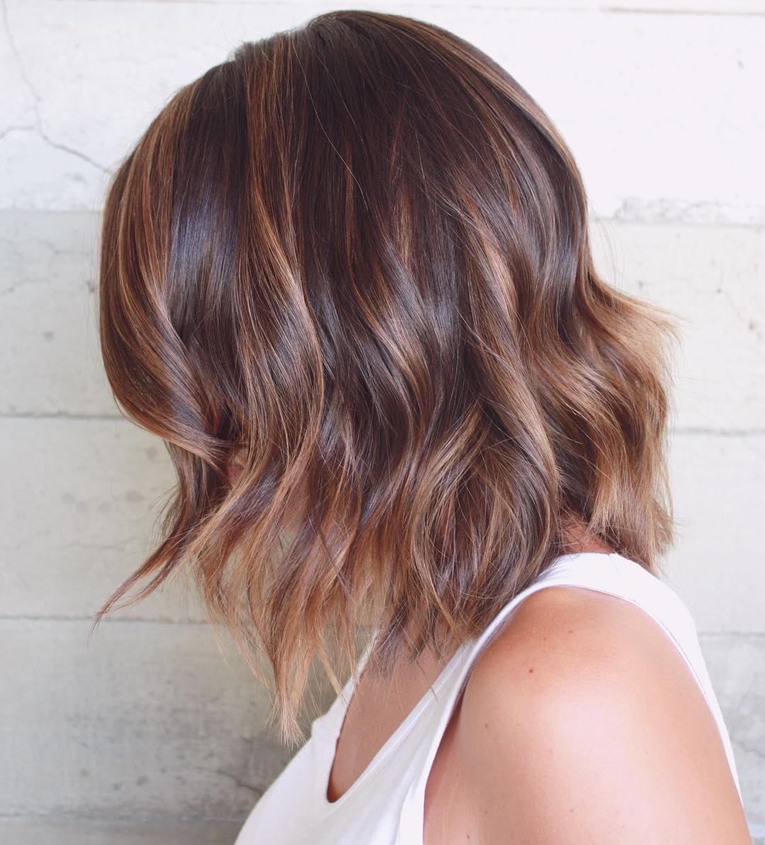 Razored Lob with Flat Iron Waves