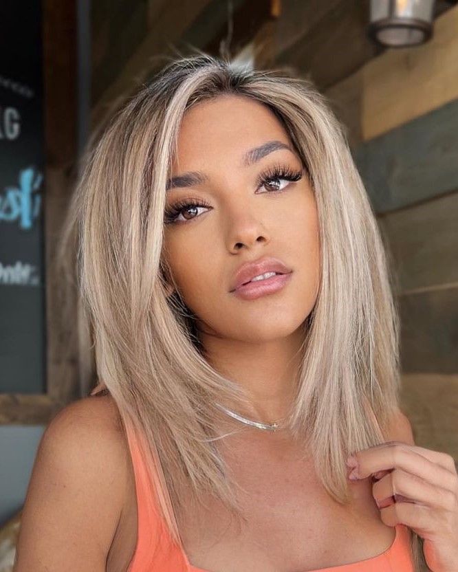 Medium Blonde Haircut with Layers