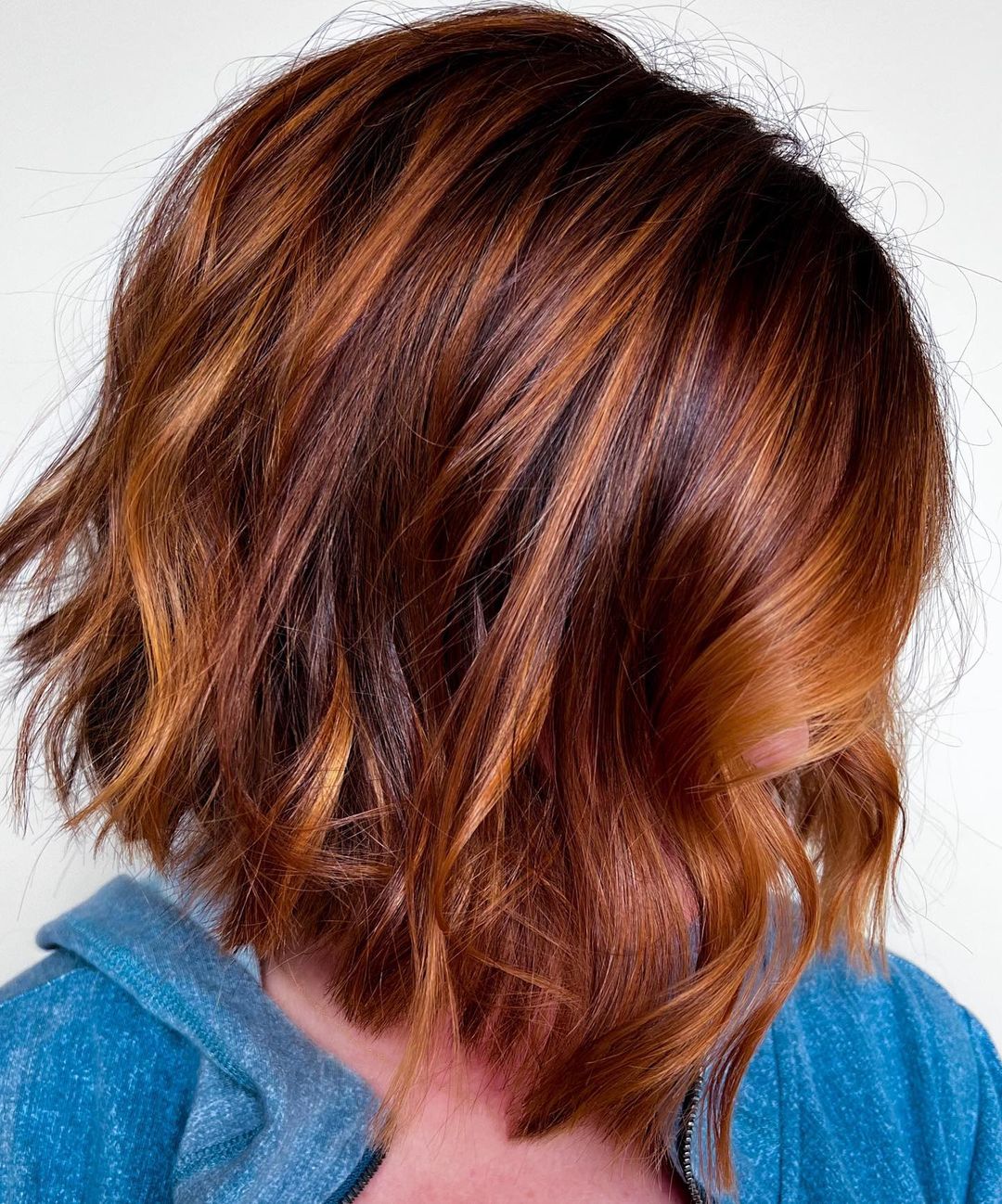Red Bob with Copper Highlights