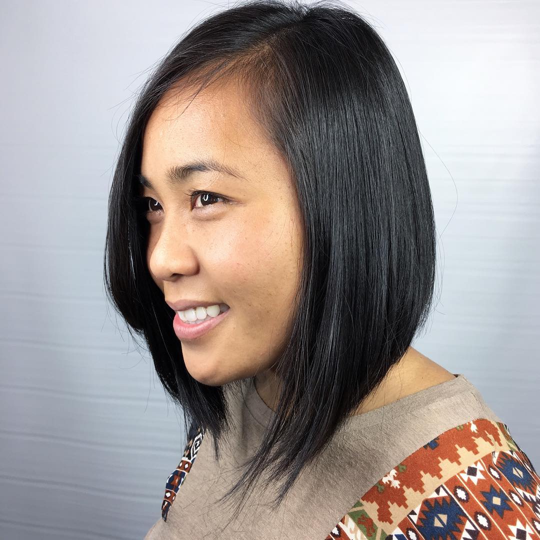 Angled Side-Parted Bob