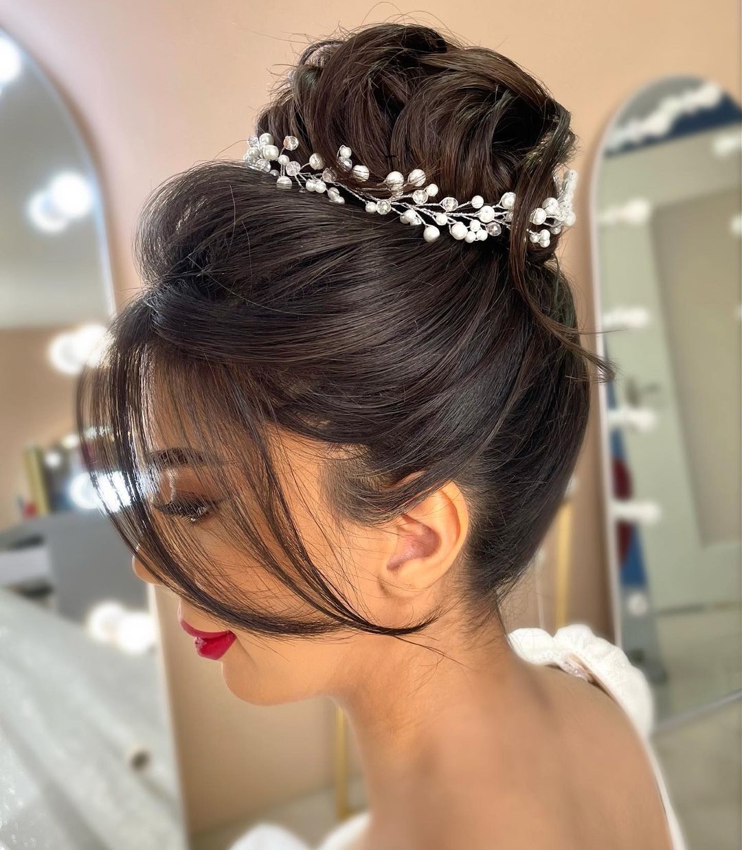 Wedding Trendy High Bun Updo