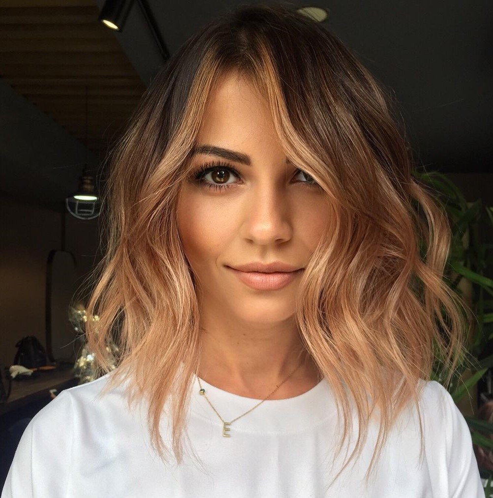 Tousled Midi Cut with Wavy Layers