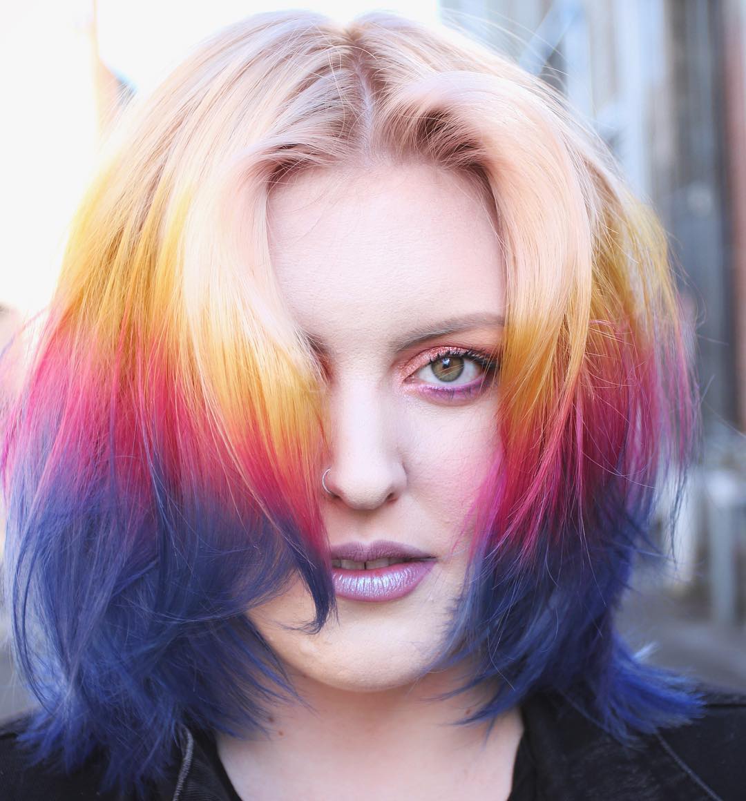 Unnatural Hair Color for Hazel Eyes