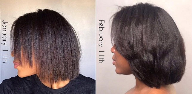 Rice Water Leave In Before and After
