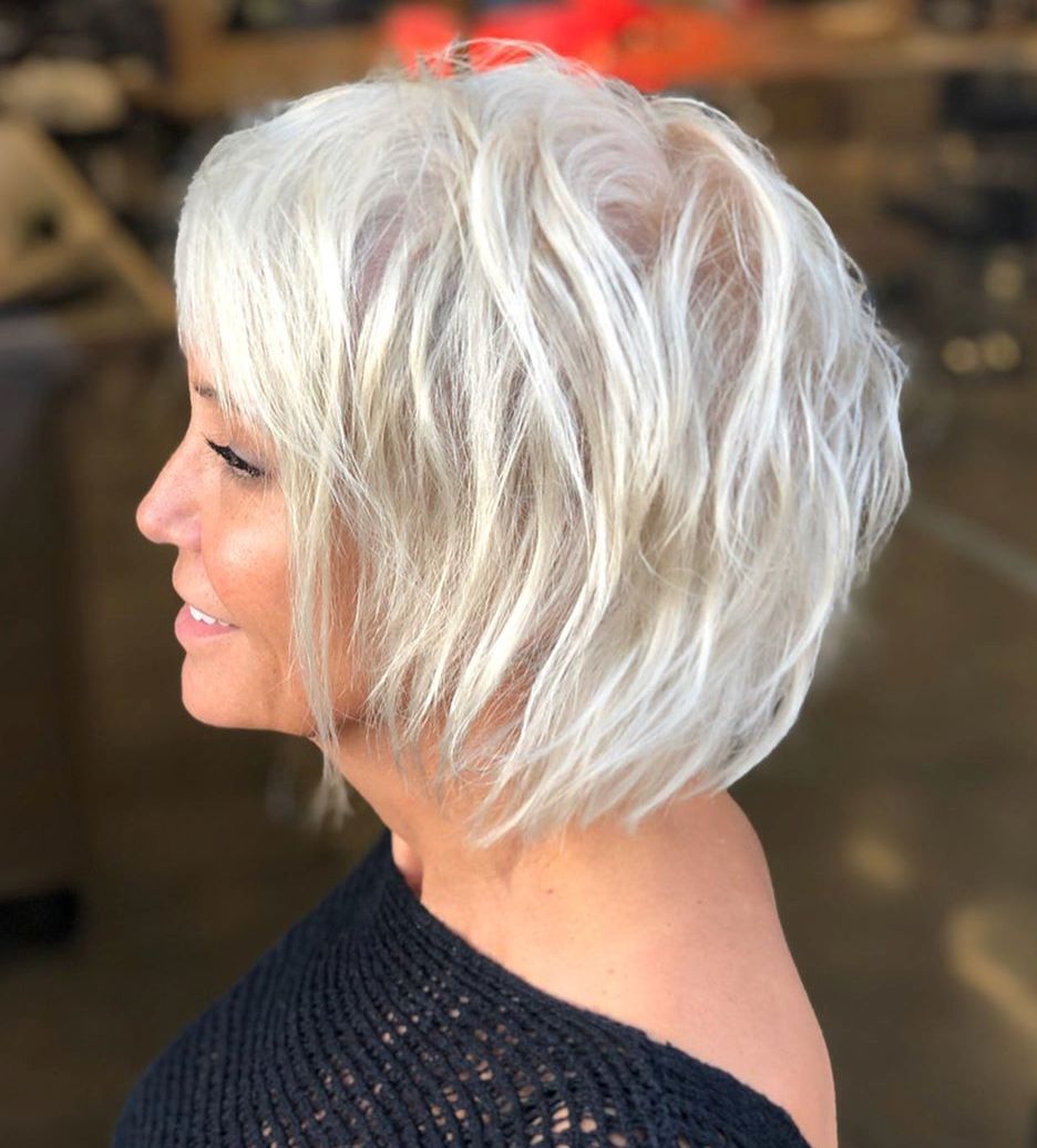 Two-Tier Choppy Bob for Thin Hair